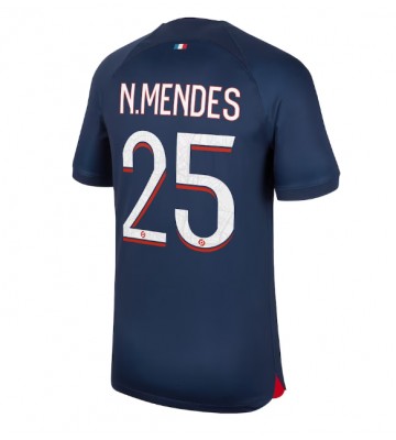 Paris Saint-Germain Nuno Mendes #25 Koszulka Podstawowych 2023-24 Krótki Rękaw